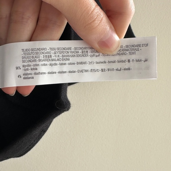 ZARA Black Cropped Sweatshirt, Athleisure Short Sleeve Crewneck, Medium - Picture 10 of 16